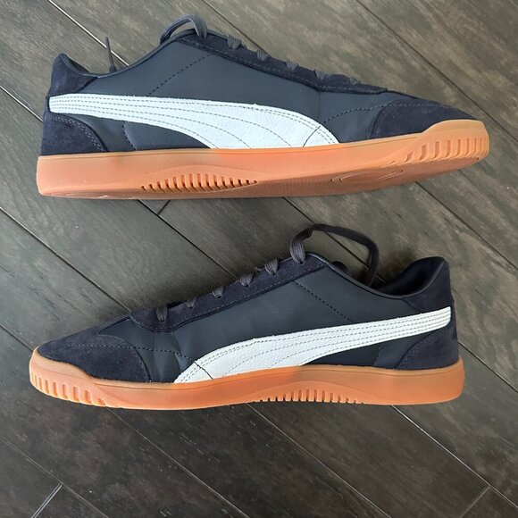 Blue & White Puma Sneakers, US 11 *mark on sole* - Picture 3 of 9